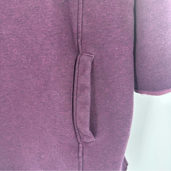 UGG Oversized Pullover Sweatshirt Cowl Neck Eggplant Purple Drawstring XS Small - Picture 2 of 7